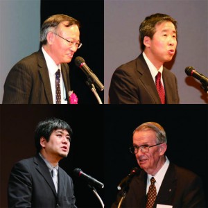 谷口哲生副校長・麻生善三先生・村谷正道先生・函館よりラベル先生